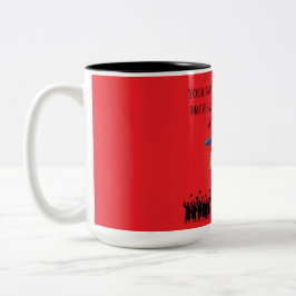 Einsteins Abschlussmotto in leuchtend Rot Zweifarbige Tasse