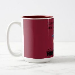 Einsteins Abschlussmotto maroon Zweifarbige Tasse