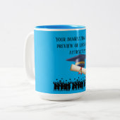 Einstein's graduation motto azure zweifarbige tasse (Vorderseite Links)