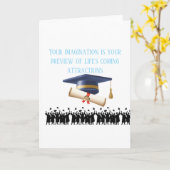 Einstein's graduation motto  karte (Gelbe Blume)