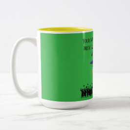 Einstein's graduation motto kelly green zweifarbige tasse