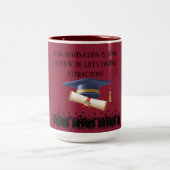 Einstein's graduation motto maroon zweifarbige tasse (Mittel)