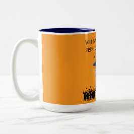 Einstein's graduation motto orange zweifarbige tasse