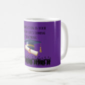 Einstein's graduation motto royal purple kaffeetasse (VorderseiteRechts)