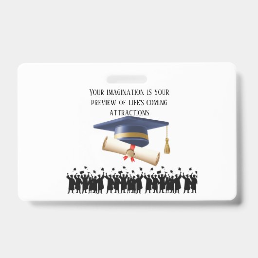 Einstein's graduation motto white ausweis (Vorderseite)