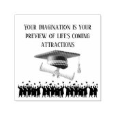 Einstein's graduation motto white permastempel (Design)