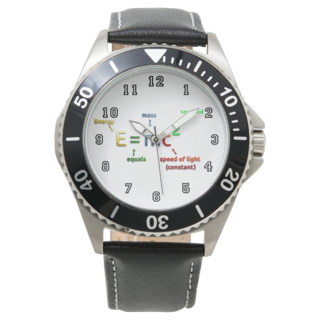 Einsteins Massenenergieäquivalenz Armbanduhr (Vorderseite)