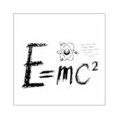Einsteins Relativitätstheorie. Formel Gummistempel (Prägung)