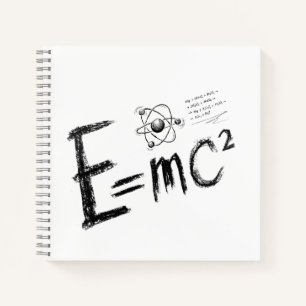 Einsteins Relativitätstheorie. Formel Notizblock