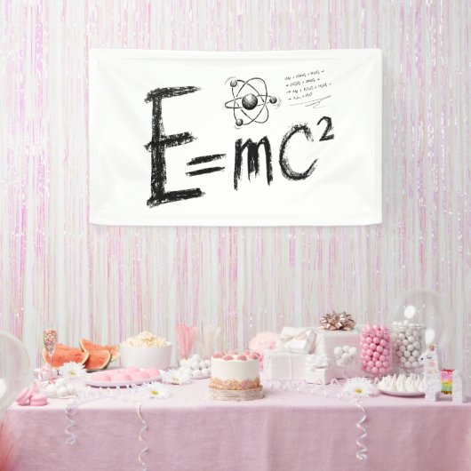  Einstein's Theory of Relativity. Formula Banner (Party)