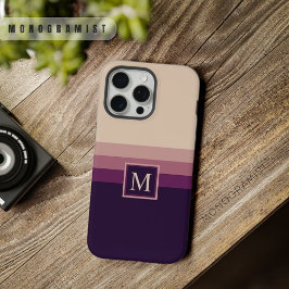 Einstellbar Light Grey Dark Purple Farbblock iPhone 15 Pro Max Hülle