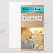 Einstellbare Farbe: DIY Save the Date Foto Cards (Vorne/Hinten)