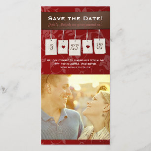 Einstellbare Farbe: DIY Save the Date Foto Cards