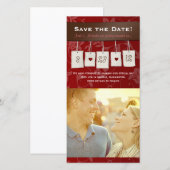Einstellbare Farbe: DIY Save the Date Foto Cards (Vorne/Hinten)