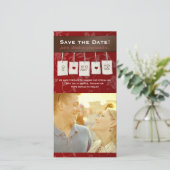 Einstellbare Farbe: DIY Save the Date Foto Cards (Stehend Vorderseite)