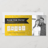 Einstellbare Farbe: DIY Save the Date Foto Cards (Vorderseite)
