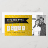 Einstellbare Farbe: DIY Save the Date Foto Cards (Vorne/Hinten)