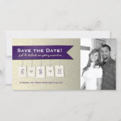 Einstellbare Farbe: DIY Save the Date Foto Cards (Vorderseite)