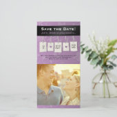 Einstellbare Farbe: DIY Save the Date Foto Cards (Stehend Vorderseite)