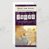 Einstellbare Farbe: DIY Save the Date Foto Cards (Vorne/Hinten)