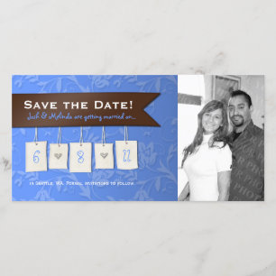 Einstellbare Farbe: DIY Save the Date Foto Cards