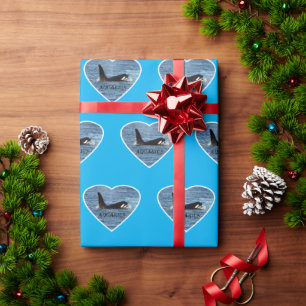 Einstellbarer Aquarius Orca Schwertwal Blau Geschenkpapier