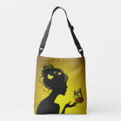 Einstellbarer Beutel Gelbe Schmetterlinge Tragetaschen Mit Langen Trägern (Rückseite)