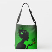 Einstellbarer Beutel Grüne Schmetterlinge Tragetaschen Mit Langen Trägern (Rückseite)
