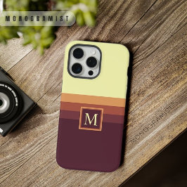 Einstellbares Blassgelb Dunkelbraun Farbfeld iPhone 15 Pro Max Hülle