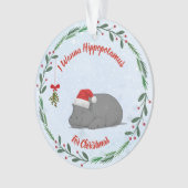 Einstellbares "Ich wünsche mir ein Nilpferd zu Wei Ornament (Vorderseite)
