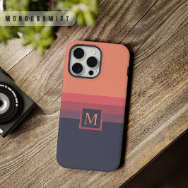 Einstellbares Lachsrosa Dunkelviolett Farbfeld iPhone 15 Pro Max Hülle