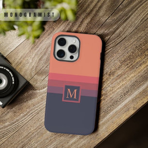 Einstellbares Lachsrosa Dunkelviolett Farbfeld iPhone 15 Pro Max Hülle