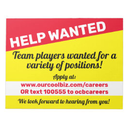 Einstellhilfe gewollt Arbeitgeber-Display Notebook Notizblock