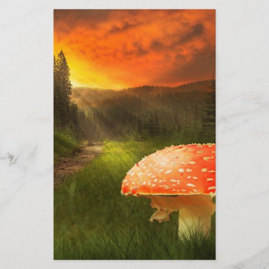 Einstellung der Herbstsonne. Briefpapier (Vorderseite)