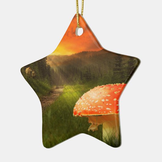 Einstellung der Herbstsonne. Keramik Ornament (Links)