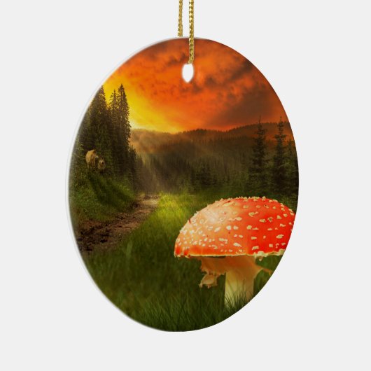 Einstellung der Herbstsonne. Keramikornament (Rechts)