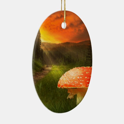 Einstellung der Herbstsonne. Keramikornament (Rechts)