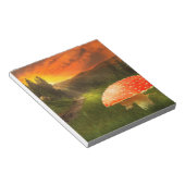 Einstellung der Herbstsonne. Notizblock (angewinkelt)