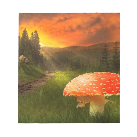 Einstellung der Herbstsonne. Notizblock (Vorderseite)