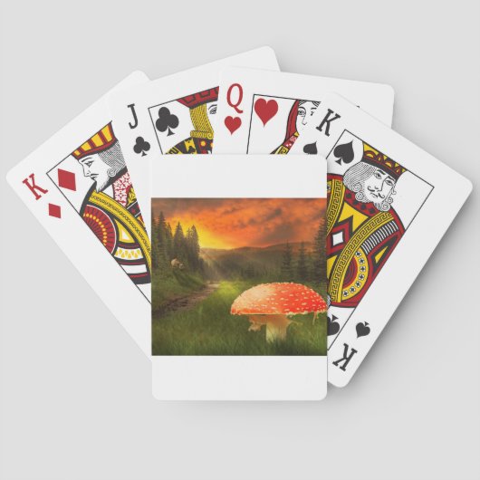 Einstellung der Herbstsonne. Spielkarten (Rückseite)