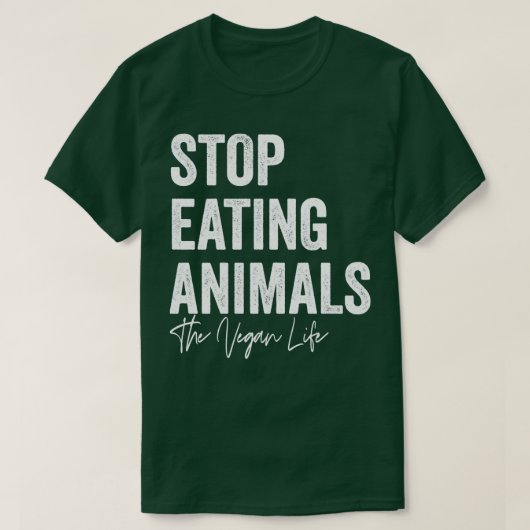Einstellung des Essens Tiere Veganer Tierrechte Di T-Shirt (Design vorne)