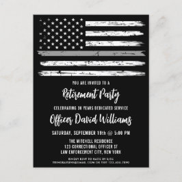 Einstellung des Korrekturbeamten in dünner grauer  Ankündigungspostkarte