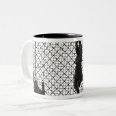 Einstellung eines Hindernisses Zweifarbige Tasse (Vorderseite Links)