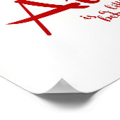 Einstellung für den Erfolg der Fitness: Red Tulip Poster (Ecke)