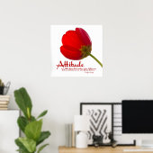 Einstellung für den Erfolg der Fitness: Red Tulip Poster (Heimbüro)