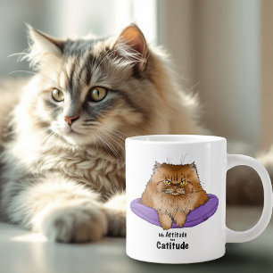 Einstellung hat Katzenart Jumbo-Tasse