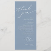 Einstellung Hochzeitsplatz Danke Minimalistischer  Programm (Vorderseite)