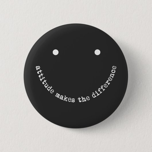 Einstellung macht den Unterschied Smiley Gesicht P Button (Vorderseite)