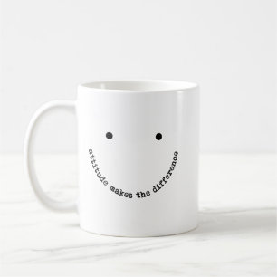 Einstellung macht den Unterschied Smiley Gesicht P Kaffeetasse