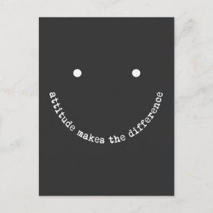 Einstellung macht den Unterschied Smiley Gesicht P Postkarte